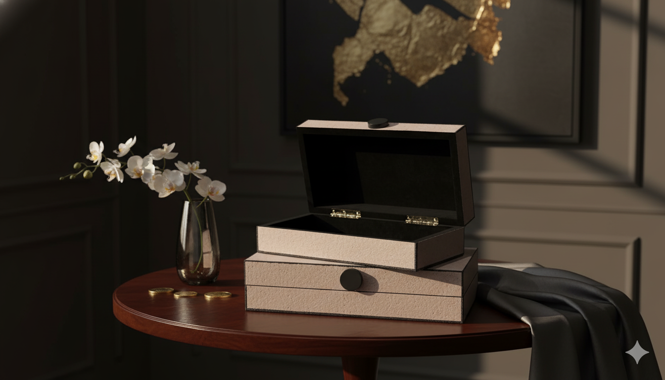 Boîte de rangement en méta