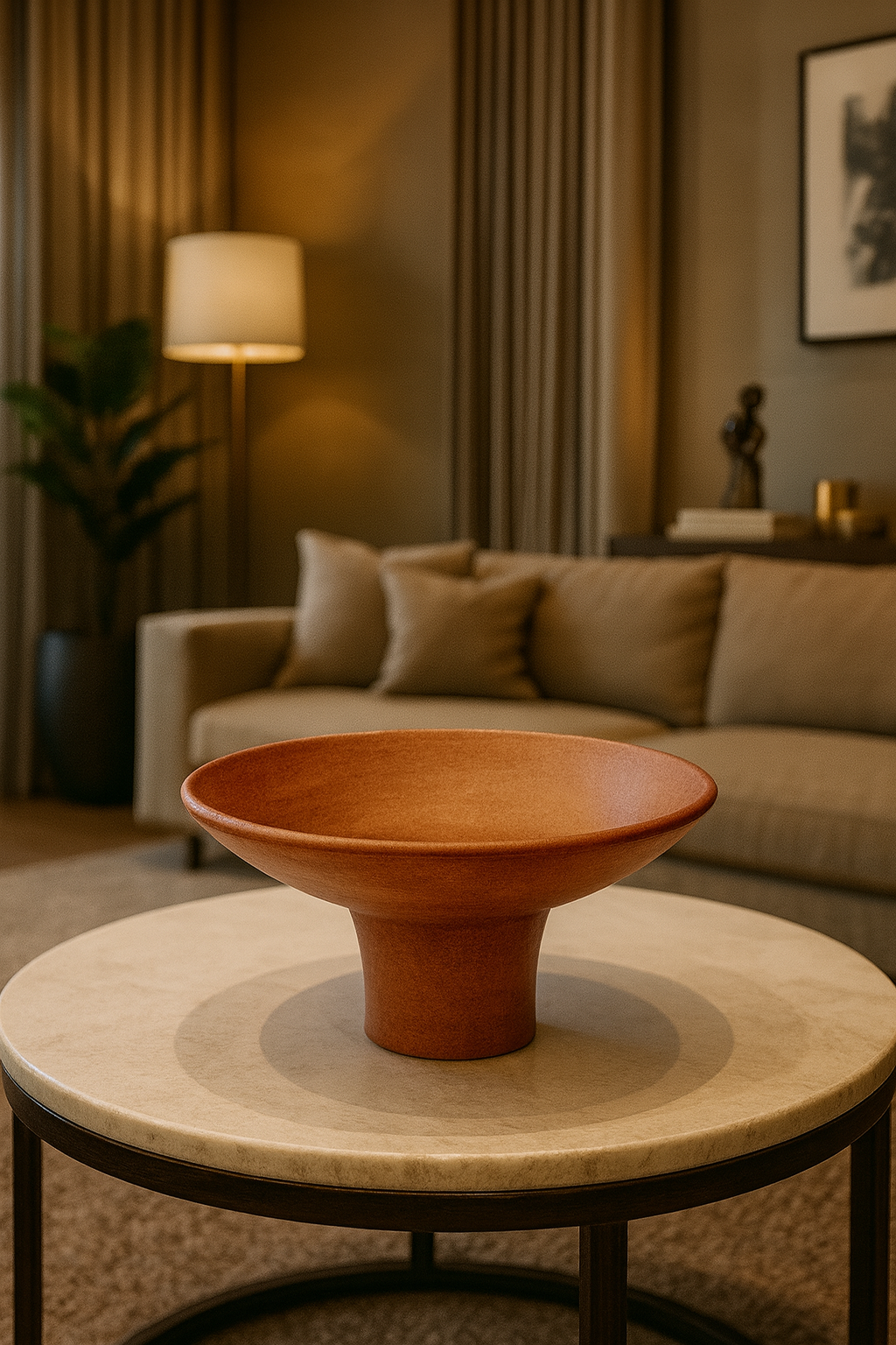 Assiette à fruits - terra cota